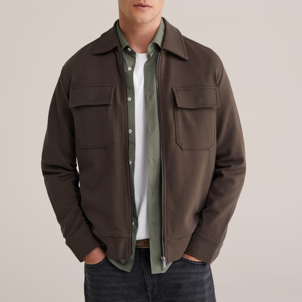 ABERCROMBIE AND FITCH Vegan Suede Olive Green Zip Jacket